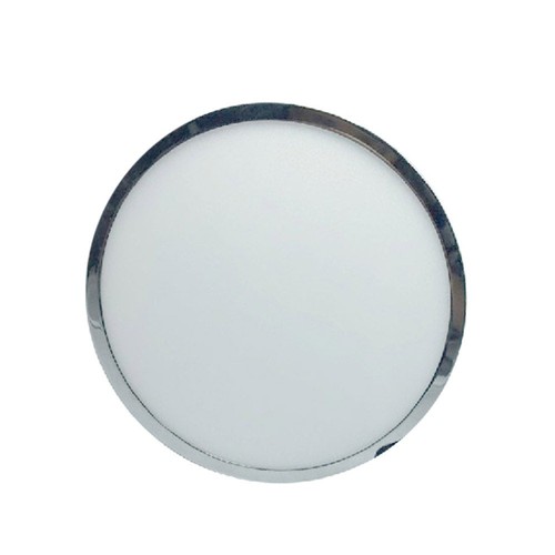 Panneau LED Surface 12W - Chrome, 3000K, Rond