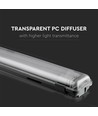 Réglette LED complète étanche 120cm 36W - IP65, incl. 2x tubes LED 18W 6400K
