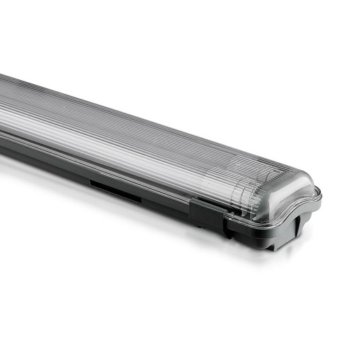 Réglette LED étanche 150cm 44W T8 - IP65, 6400K, 2x22W, blanc froid