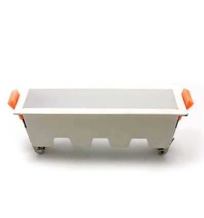 Panneau LED linéaire encastrable 10W - 750lm, 138x32mm, bord blanc, blanc chaud, IP20