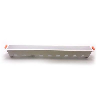 30W LED infällt panel - 2400lm, 43x4,5cm, vit kant, IP20 inomhus