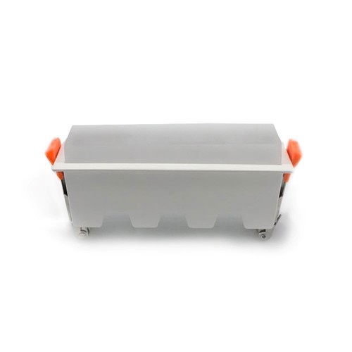 10W LED lineært innfellingspanel - 700lm, 6400K, IP20, hull: 13,8x3,2 cm, hvit kant