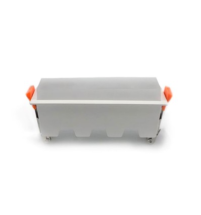 10W LED linjärt infällt panel - 700lm, 6400K, IP20, hål: 13,8x3,2 cm, vit kant