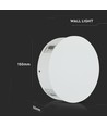 4W Rund LED vägglampa, vit - IP65, 360°, 3000K, aluminium, utomhus/inomhus, inkl. ljuskälla