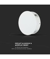 Applique murale LED ronde 4W, blanche - IP65, 360°, 3000K, aluminium, extérieur/intérieur, source lumineuse incluse