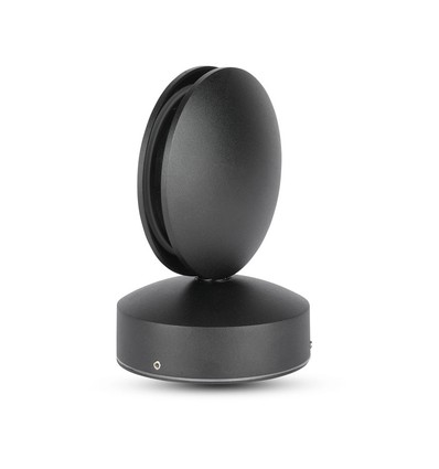 7W LED vegglampe - IP65, sort, 770lm, varm hvit, inkl. lyskilde