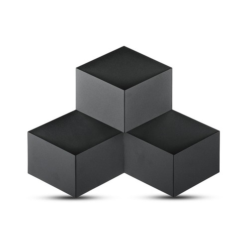 Applique murale LED 9W, noir - 990lm, 3000K, IP20, aluminium, intérieur