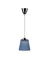7W LED pendellamp / plafondlamp - Ø15cm, 4000K, blauwe kap, chromen behuizing, incl. lichtbron