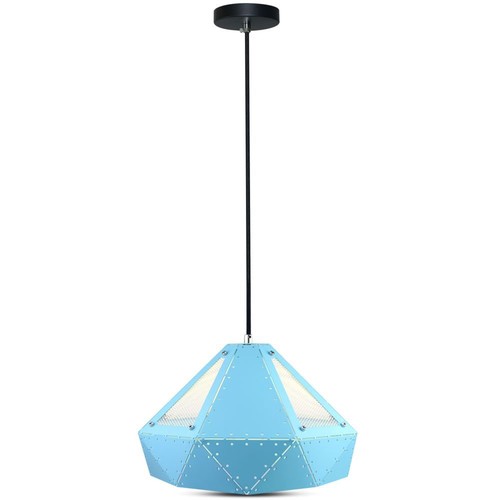 Pastel Prisma hanglamp (E27) - blauw, Ø310*180mm