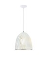 Suspension blanche Cone Prism, E27 - Métal, forme prisme, sans source lumineuse, Ø25cm