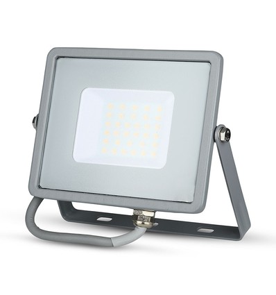 30W LED lyskaster med Samsung chip - 80lm/W, IP65, varm hvit, grå, 5 års garanti