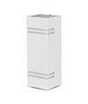 Applique murale carrée GU10 avec éclairage haut/bas - IP44 extérieur, blanc, acier inoxydable, sans source lumineuse