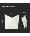Applique murale LED 5W - IP65, blanc, 4000K, aluminium, avec source lumineuse