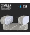 Applique murale double rotative 12W - IP65 extérieur, 2 têtes, gris, 3000K, 1320lm