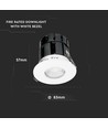 10W Bluetooth fire-rated LED innbyggingsspot - CCT, dimbar, IP65, hvit, Smart Home, 5 års garanti