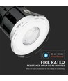 10W Bluetooth fire-rated LED downlight - CCT, dimbar, IP65, vit, Smart Home, 5 års garanti