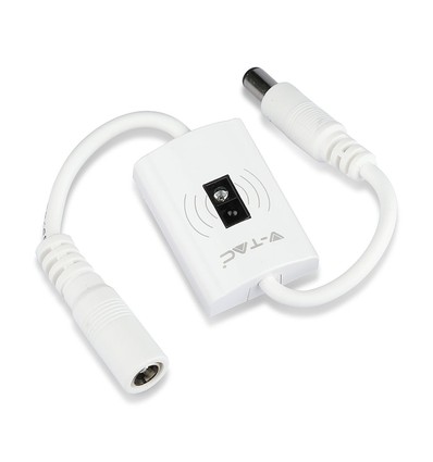 Capteur de main pour rubans LED, 12V - Max 24W, blanc, connecteur DC 2.1mm, capteur on/off pour lampe de chevet
