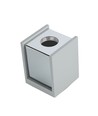 GU10 - béton gris, surface en métal plâtre avec base chromée (carré)