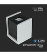 GU10 påbygningsspot - Grå/Gun black, betonlook, IP20 indendørs, uden lyskilde