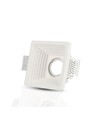 Spot encastrable en plâtre carré pour GU10 - Trou: 12,5 x 12,5 cm, blanc