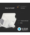 Spot encastrable en plâtre carré pour GU10 - Trou: 12,5 x 12,5 cm, blanc