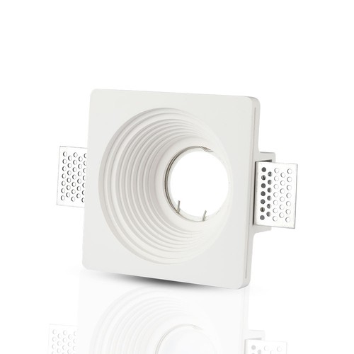 Spot encastrable en plâtre GU10 - Rond, blanc, trou Ø12,5 cm, IP20