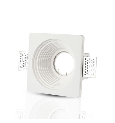 Spot encastrable en plâtre GU10 - Rond, blanc, trou Ø12,5 cm, IP20