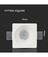Spot encastrable en plâtre GU10 - Rond, blanc, trou Ø12,5 cm, IP20
