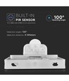 Projecteur LED 10W avec capteur, blanc - LED Samsung, IP65, PIR