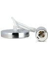 Douille de lampe V-Tac - Métal chromé, câble blanc, E27