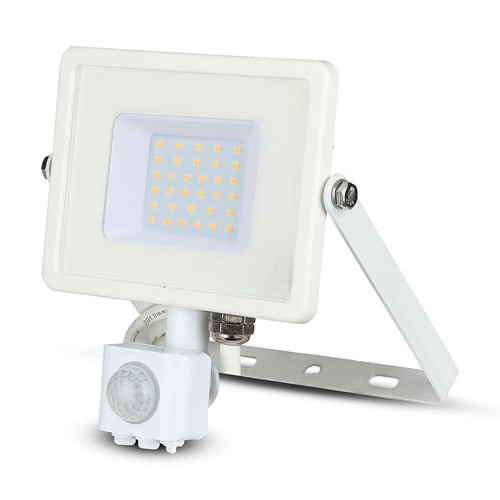 30W LED strålkastare med sensor - Samsung LED, 2400lm, IP65, varmvit