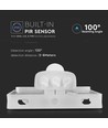 30W LED flomlys med sensor - Samsung LED, 2400lm, IP65, varm hvit