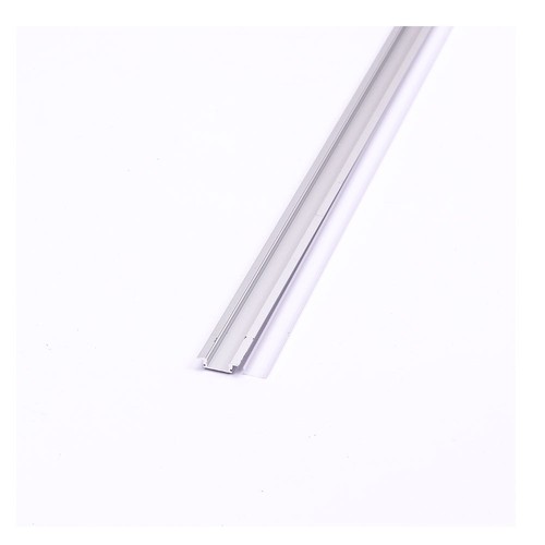 2m aluminium inbouwprofiel - Incl. melkwit cover, zilver, binnenbreedte 12,4mm