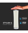 Lampe à poser design LED 18W - Tactile dimmable, 1200lm, 3000K, finition chrome