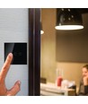 WiFi 3-veis touch bryter, sort - 2200W, fungerer med Google Home og Alexa, 3 Gang 1 Way
