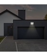 50W LED strålkastare med sensor - IP65, 4000lm, varmvit, PIR rörelsesensor, vit kant