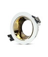 Spot encastrable GU10 - Rond, blanc/or, aluminium, IP20, Perçage : Ø7,2 cm, Dimensions : Ø7,9 cm, sans source lumineuse