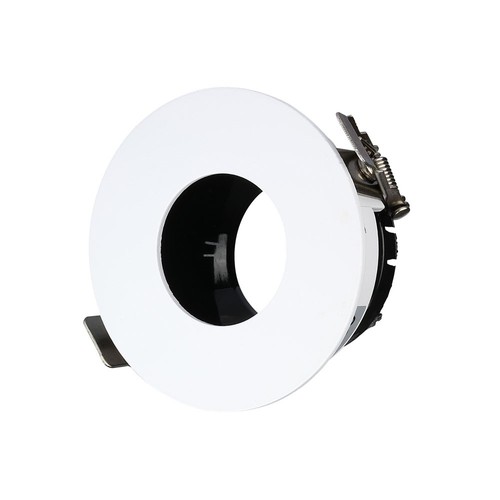 Spot encastrable GU10 - Rond, blanc/noir, aluminium, trou : Ø7,5 cm, dim : Ø8 cm