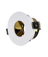 GU10 indbygningsspot - Rund, hvid/guld, aluminium, hul: Ø7,5 cm, mål: Ø8,3 cm