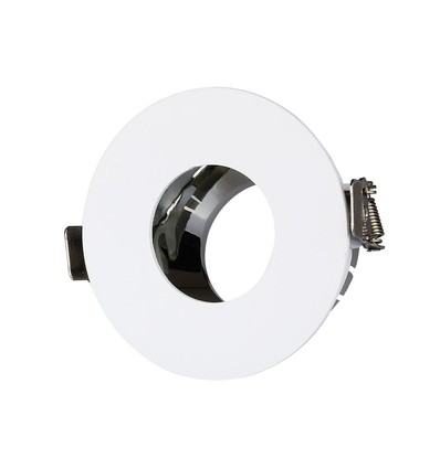 GU10 infälld spot - Vit/krom, aluminium, Hål: Ø7,5 cm, Mått: Ø8 cm