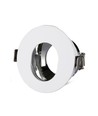 GU10 inbouwspot - Rond, wit/chroom, IP20, Gat: Ø7,5 cm, Afm: Ø8 cm
