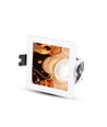 Spot encastrable GU10, carré - Blanc/Or rose, aluminium, Perçage : 80x80 mm, Dimensions : 85x85 mm, sans source lumineuse