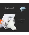 Spot encastrable GU10 carré blanc - 85 x 85 mm, IP20, aluminium, sans source lumineuse