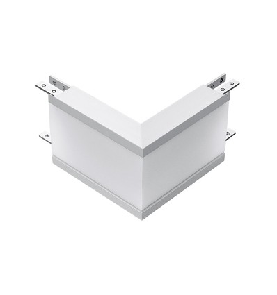 12W L-formad LED connector för inbyggnad - Samsung LED chip, 1000lm, silver aluminium, 4000K