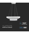 Lustre dimmable 115W - 3000K, blanc, lumière douce