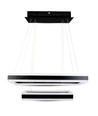 115W Soft Light kroonluchter, dimbaar - 6300lm, 3000K, zwart, 360 graden, hoogte 120cm
