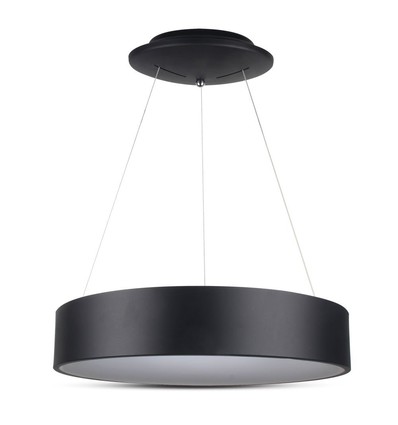 Suspension LED 20W, Ø45cm, noir - Dimmable, 3000K, câble 120cm, blanc chaud