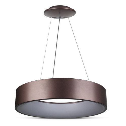 Suspension LED 20W, Ø45cm - Marron café, 3000K, dimmable, suspension par câble 1,2m