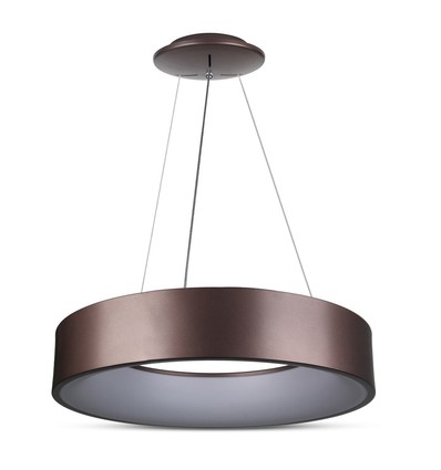 20W LED pendel, Ø45cm - Kaffebrun, 3000K, dimbar, 1,2m wireoppheng