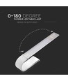 Lampe de bureau LED flexible 6,5W, rechargeable - 12V, blanc, dimmable, CCT 3-en-1, commande tactile